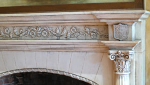 Sylvia T Designs - restored and refinished fireplace mantle in the Historic New Orleans Collection's Seignouret-Brulatour House Music Room.