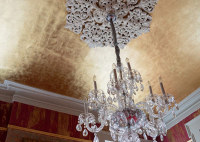 Sylvia T Designs – French Quarter Creole Cottage – Dramatic Plaster Finishes and Gold Leaf Ceilings – Gold Leaf Ceiling.
