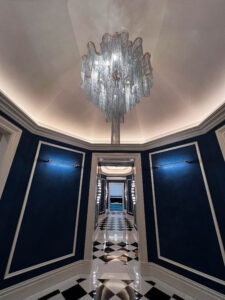 Sylvia T Designs - Stunning Plaster Work in New Orleans Four Seasons Residence. Grassello plaster on foyer and hall walls and ceilings.
