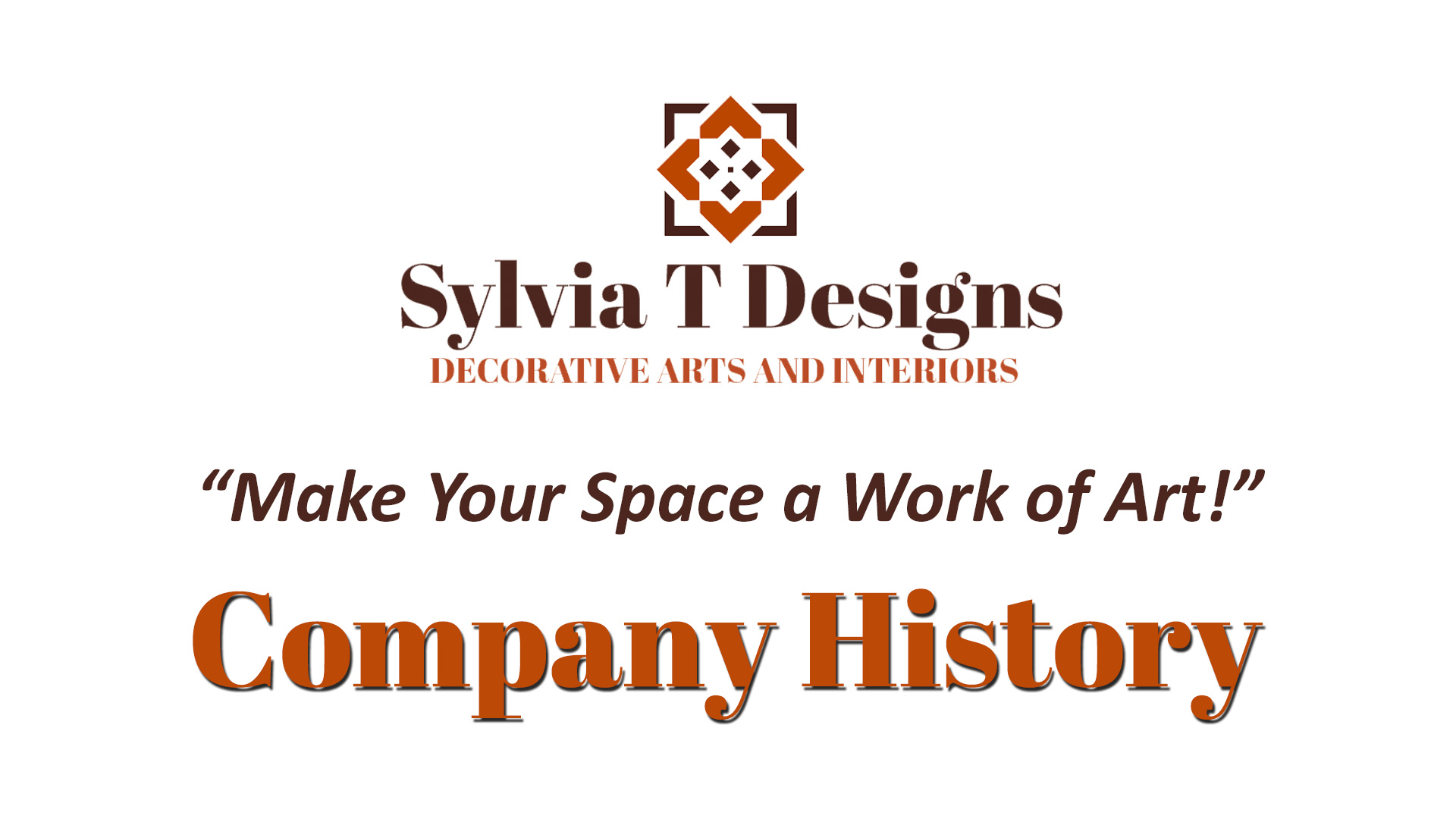 Company History - Sylvia T Designs. Plaster. Decorative Plaster. Decorative Arts. Functional Plaster. Murals. Gilding. Stencils. Cabinetry and Furniture Refinishing. New Orleans. Baton Rouge. Gulf South.